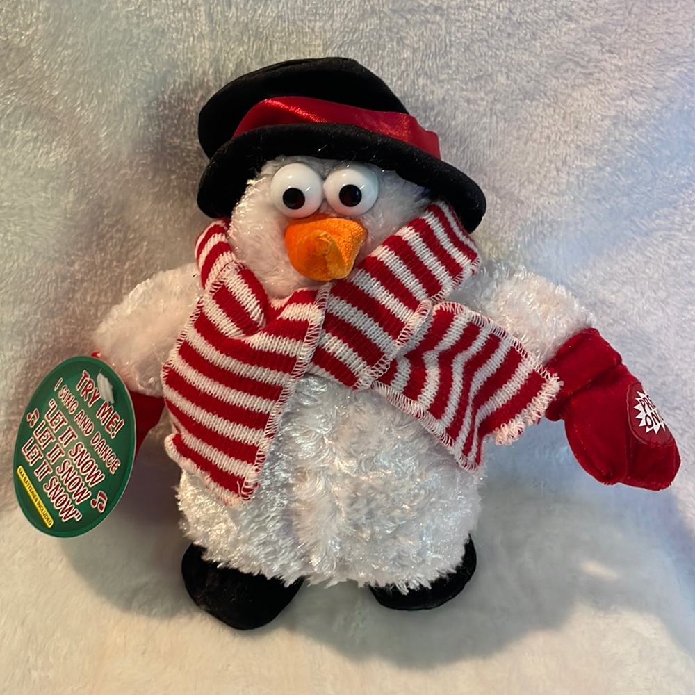 Vintage DanDee 7” Snowman Singing “Let it Snow, Let it Snow, Let it Snow”